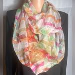Apt. 9  Botanical Blooms Infinity Scarf Colorful Striped Floral Polyester O/S NWT Photo 1