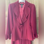 EUC Beautiful Moda International Burgundy suit. Size 0 Photo 0