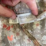 Old Navy Old Navy Floral Henley Tank Top Blouse Medium Coral Tan Pleated Cottagecore Top Photo 10