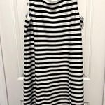 Black and White Striped Sleeveless Dress Size L Photo 0