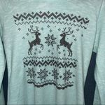 No Boundaries   Cowl neck  Soft Sweater  size medium Glittery Reindeer holiday Photo 2