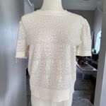 Cream Knit Short Sleeve women’s Sweater size xsmall Photo 2