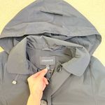 London Fog  Single-Breasted Trench Coat Removable Hood Black Medium Photo 1