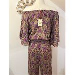 Raga Anthropologie Floral Off Shoulder Bell Sleeve Jumpsuit S NEW Photo 2