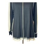 Jude Black And Ivory Hooded Full Zip Knit Emma Jacket Size M NWT Size M Photo 4