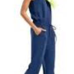 CAbi #303 French Navy Drawstring Waist Sleeveless Jumpsuit Romper Photo 0