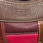 Coach Patchwork Madras Crossbody Shoulder Bag Adjustable Strap Vintage Duffle Photo 3