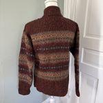 Ralph Lauren Lauren Ralph Cardigan Sweater Medium Earth Heather Brown Wool Mohair Photo 2