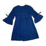Anthropologie Tabitha Blue Wool Blend Swing Coat Ruffle Sleeves Size 4 Photo 5