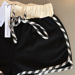 Akira NWT Boxing Athletic Black White Stripe Trim Drawstring Lounge Shorts Small Photo 2