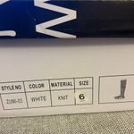 White knee high bedazzled knit shoes Size 6 Photo 5