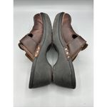 Crocs Brown Leather Mules Slip On Buckle Women’s 8 Comfort Shoes Photo 5