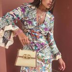 ZARA  Bohemian ruffled  Patterned Maxi Dress casual summer vacation Photo 3