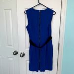 Kenneth Cole Kenneth Cole Blue Wrap Belt Midi Dress Women's Size Large Photo 3