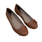 Ecco  Leather Ballet Flats 39 Brown Comfort Classic Round Toe Shoes Photo 1