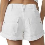 Free People NWT  White Beginner’s Luck Low Rise Slouch Jeans Shorts Size 32 Photo 1