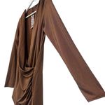 Boohoo  Brown Slinky Long Sleeve Dress Size 14 US Womens Photo 4