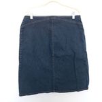 Faded Glory Y2K Faded‎ Glory Womens Denim Skirt Size 14 Blue Knee Length Panel Stitch Indie Photo 4
