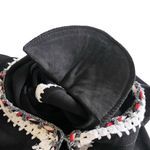 Misook  Black Poppy Red White Crochet Trim 3/4 Sleeve Cardigan Jacket Size Large Photo 6