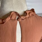 Amazon Lassiter Pleated Fabric Ruffled Collar Flowy Long Sleeve Blouse Size Medium Photo 3