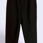 Briggs New York  women's dress pants black with silver accent stripe, size 12P Photo 0