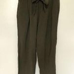 Chelsea28  Paperbag Waist Pants Olive Green Large Photo 0