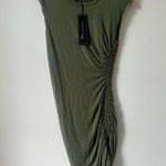 Veronica Beard NWT  Brompton Side Cinch T-Shirt Dress Bright Army Green Size XS Photo 2
