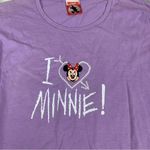 Disney  Vintage Single Stitch I Heart Minnie Mouse Purple T Shirt XL Mickey Inc Photo 1