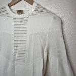 Torn By Ronny Kobo White Knit Sweater Top Size S Photo 3