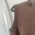 Faherty  Jackson Brown Sweater Vest Organic‎ Cotton Womens Large Mocha Academia Photo 10