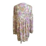 Entro  Lavender Floral Long Sleeve Babydoll Dress - Medium Photo 3