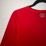 Chico's  Holiday Red The Ultimate Tee Long Sleeve Crewneck Women's 2 / Large / 12 Photo 2