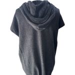 Robbi & Nikki Wool Cashmere Hooded Tunic Sweater Dress Gray Slouchy Poncho M/L Size M Photo 2