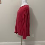 Sundance  Burnout Asymmetrical Raw Hem Long Sleeve Tee Photo 2