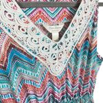 Three Seasons Maternity Colorful Zig Zag Sleeveless Stretchy V Photo 2