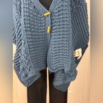 Green Knit Women's Crochet Aran Toggle Wrap Pattern Sweater Size undefined Photo 2