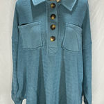 American Eagle Outfitters Herringbone Button Up Popover Pullover Sweatshirt Photo 0