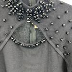 Outlander wool blend black beaded mock neck sweater dress vintage party cocktail Size M Photo 2