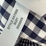 J.Crew Smocked Cotton Poplin Dress in Gingham Navy and White Size 2 Photo 9