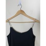 XScape  By Lawrence Kurtz Womens 10 Dress Black Maxi Rhinestone Spaghetti Straps Photo 5