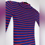 Arizona Jeans ARIZONA Cute Ribbed Stretch Striped Long Sleeve High Neck Womens Top Sz XS EUC Photo 1