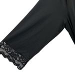 Jane Lamerton black satin lace trim belted midi robe size small NEW Photo 6