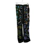 Farm Rio Winter Garden Wide Leg Pants Black Multi Size M Photo 4