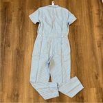 NWT Outerknown Azure Blue Pinstripe Jumpsuit Blue Size XS Photo 8
