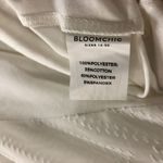 Bloomchic Womens Plain Geometric Mesh Raglan Sleeve Ruffle Trim T-Shirt Ivory 30 Photo 3