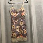 Gracia  cocktail slip dress lace birds lace floral size Large NWT Photo 2