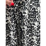 J. Crew Ruffled Neck The Perfect Shirt‎ Snowcat Print Size XS Black Photo 5