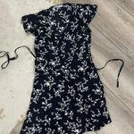 Abercrombie & Fitch Black White Floral Wrap Mini Dress Photo 0