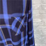 Cloth & Stone  Plaid Lace Up Back Top Photo 2