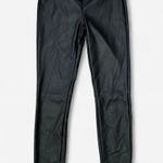BLANK NYC Black noir vegan leather biker skinny leg pants size 24 Photo 0